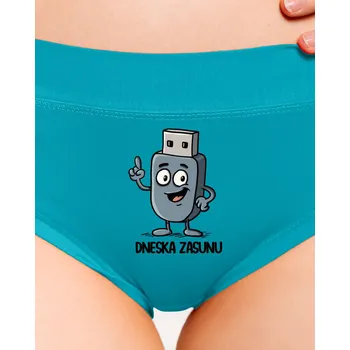 Souprava dámského spodního prádla Bastard Dneska zasunu dámské kalhotky Turquoise