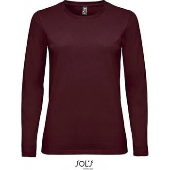Dámské tričko Sol's Dámské tričko Imperial s dlouhým rukávem Barva: Vínová, Velikost: XL L02075
