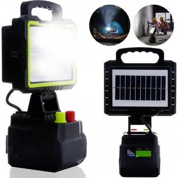 SOLÁRNÍ LED PRACOVNÍ LAMPA 200W 8000mAh POWERBANKA REGULACE BARVY HALOGEN