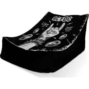 Sedací pytel Sablio Sedací vak Lounge ACDC Live fast, die young - 120 x 100 x 80 cm