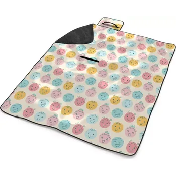 deka Sablio Plážová deka Smajlíci: 200x140 cm