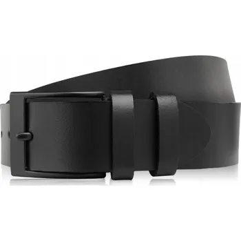 Opasek PÁNSKÝ ČERNÝ PÁSEK OPASEK 130 CM S ČERNOU PŘEZKOU PAOLO PERUZZI PG-05-BLBL