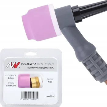 Příslušenství ke svářečce Velká čočka pro elektrody tryska S 9/20 2,4 mm L31 pro svařovací poloautomat 9/20