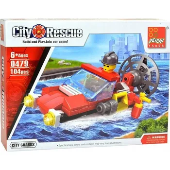 ostatní stavebnice Stavebnice 104 dílků City Rescue - hasičský člun