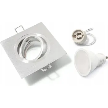 Bodové svítidlo Zápustné svítidlo Polux 10 W GU10 9,2 cm stříbrné