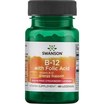 SWANSON Vitamín B-12 1000mcg s kyselinou listovou 400mcg 60 tablet na cucání