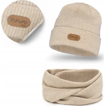 Čepice PaMaMi dětská souprava 2 ks růžová, univerzální velikost (one size)