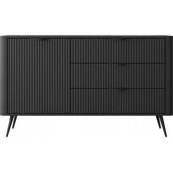 Komoda Komoda AgnesMeble Doma 138,2 x 38 x 81,2 cm, černá matná