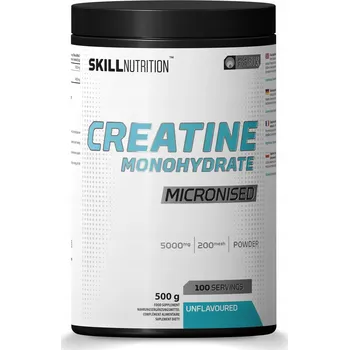 Kreatin Skill Nutrition Mikronizovaný Kreatin Monohydrát, 500 g Bez příchuti