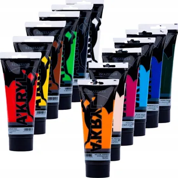 Vodová barva Akrylové barvy Renesans multicolor 12 ks 200 ml