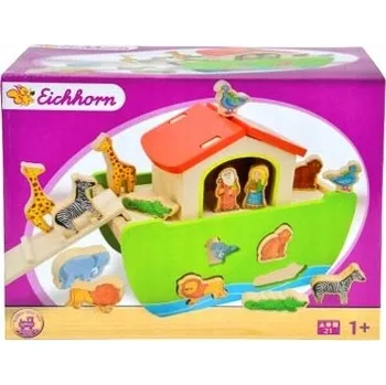 ostatní stavebnice EICHHORN Dřevěná Noemova Archa s Figurkami - Vzdělávací Hračka pro Děti od 1 Roku