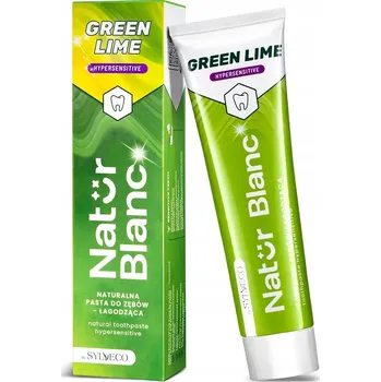 Dentální hygiena SYLVECO Natur Blanc Zubní pasta GREEN LIME pro citlivé zuby, zklidňující