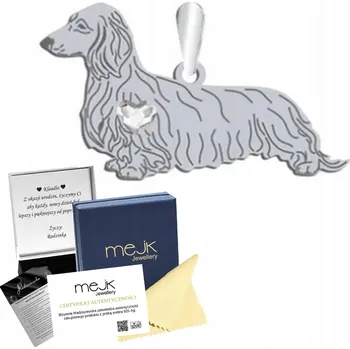 Přívěsek Stříbrný přívěsek 925 Jezevčík Dlouhosrstý Dárek Šperk Žena VĚNOVÁNÍ