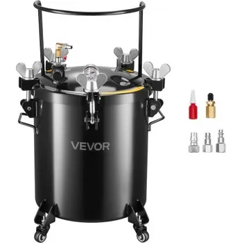 Expanzní nádoba VEVOR tlaková nádoba na barvu, 40l odolná ocelová tlaková nádoba, tlakové nádoby na barvu ve spreji se třemi rychlospojkami pro domácí použití, kutilství, umělecké výtvory, nádoby s velkým průměrem