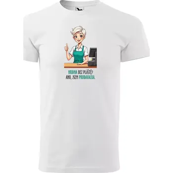 Pánské tričko Sablio Tričko s potiskem Ano, jsem prodavačka - bílé XL