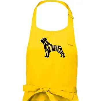 Kuchyňská zástěra Rotvajler - Pánská zástěra na vaření - Univerzální velikost ( Žlutá )
