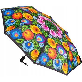 Deštník Automatický deštník Folkstar s barevnými lowickými vzory