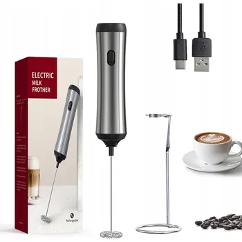 MINI ELEKTRICKÝ MIXÉR ŠLEHAČ PĚNIČ MLÉKA KÁVY METLIČKA