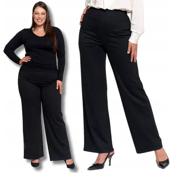Dámské kalhoty Moraj elegantní dámské kalhoty rovného střihu dlouhé černé velikost XL