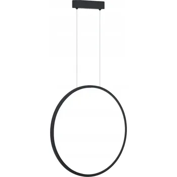 LED závěsné stropní svítidlo SATURNO, černý kruh, lustr do kuchyně a koupelny