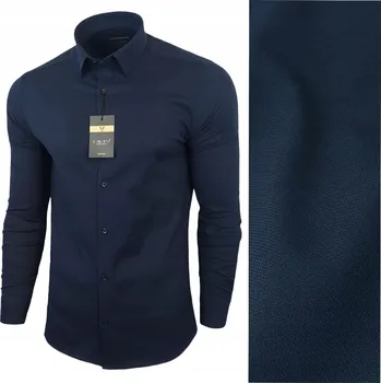 LAVIER koszula męska casual s dlouhým rukávem, slim bavlna, velikost S