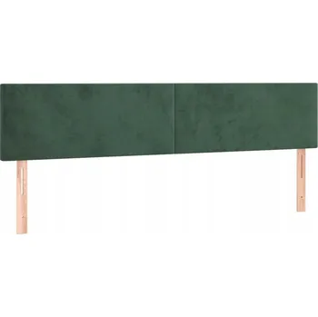 Čela postele, 2 ks , tmavě zelená, 90x5x78/88 cm, samet