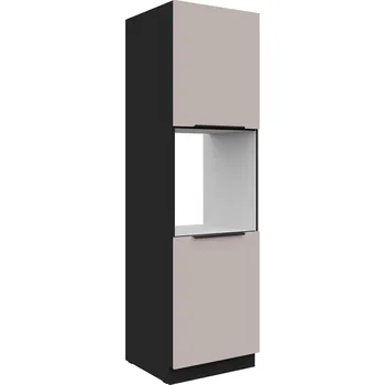 Kuchyňská linka Nábytek PEGAS s.r.o. Kuchyňská skříň ARONA - 60 DP-210 2F, Černá mat/Kašmír