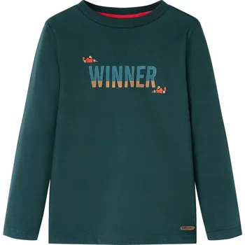 Dívčí oblečení Dětské tričko s dlouhým rukávem, Winner, tmavě zeleň, velikost 104 Lumarko!