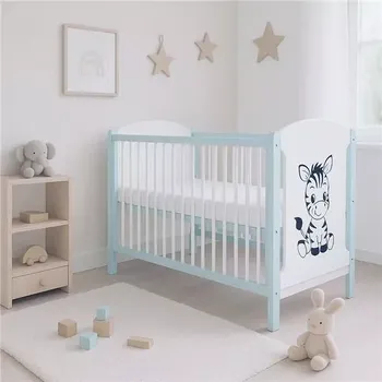 Dětská postýlka New Baby ELSA Zebra bílo-mátová