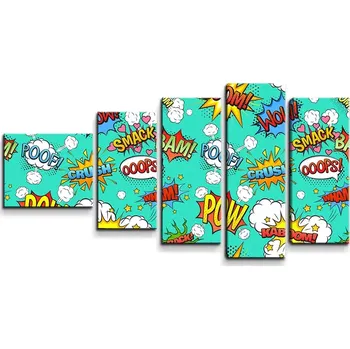 Obraz Sablio Obraz - 5-dílný Komiks - 100x60 cm