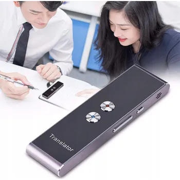 Kancelářská technika HLASOVÝ PŘEKLADAČ OKAMŽITÝ KAPESNÍ TRANSLÁTOR 33 JAZYKŮ 800mAh