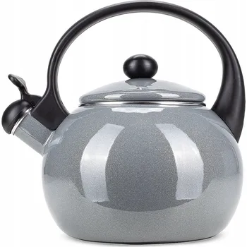 Varná konvice Tradiční ocelová smaltovaná Konvice Kamille 2,2 l šedá