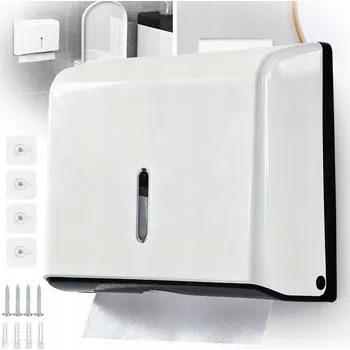 Zásobník na papírové ručníky ZÁSOBNÍK DÁVKOVAČ ZÁSOBNÍK NA PAPÍROVÉ RUČNÍKY NA ZEĎ DO DOMÁCNOSTI I KANCELÁŘE