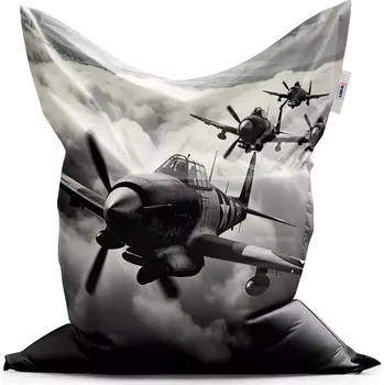 Sedací pytel Sablio Sedací vak Stíhací letadla - 200x140 cm