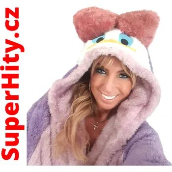 Dámský župan Dámský heboučký župan Daisy mikina: L-fialová