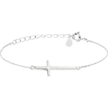 Náramek Dámský stříbrný náramek s křížkem JMAS0062SB16 16-19 cm