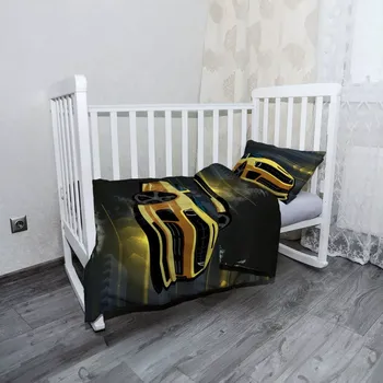 Povlečení Sablio Mikroplyšové dětské povlečení do postýlky Chevrolet Camaro Pruhy - 120x90 / 40x60