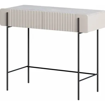 Toaletní stolek BOGART. Toaletní stolek Malmi, kašmír / crema bianca / černé nohy