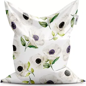 Sedací pytel Sablio Sedací vak Bílé sasanky - 150x100 cm