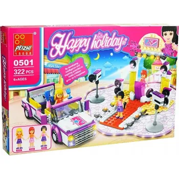 ostatní stavebnice Stavebnice 322 dílků Happy Holiday - diskotéka s autem