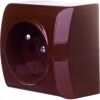 Elektrická zásuvka Hnědá Elektrická Zásuvka Ospel