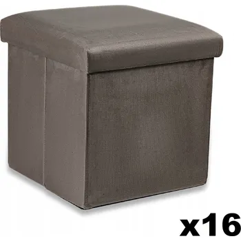 Taburet Taburet skládací M - 30x30x30 cm samet hnědá x 16