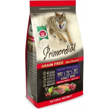 Krmivo pro psa Primordial Dog Grain Free Mini Adult Kachna & Pstruh 6kg
