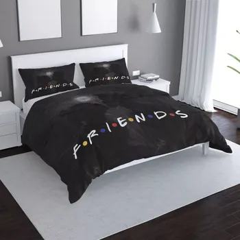 Povlečení Sablio Povlečení Seriál přátelé FRIENDS Polibek - 140x200 / 90x70