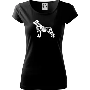 Dámské tričko Rotvajler - Dámské triko Pure - XS ( Černá )