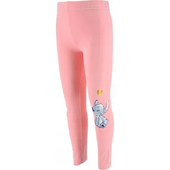 Dívčí legíny Růžové legíny Disney Stitch. Velikost 128 cm.