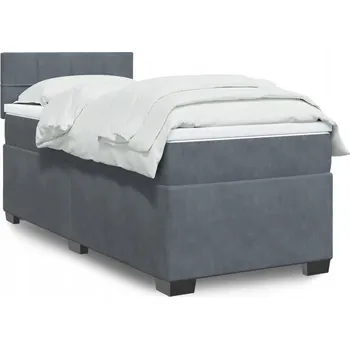 Ložnice Čalouněná jednolůžková postel VidaXL 80x200 cm, odstíny šedé