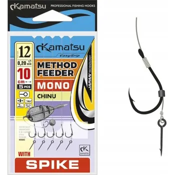 Rybářský háček Zemní Háčky , s návazcem, s protihrotem Kamatsu Iseama 5 ks
