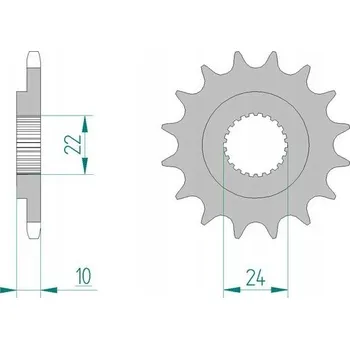 Nářadí na motocykly Přední řetězové kolo Afam 61301 15 zubů, rozměr 520