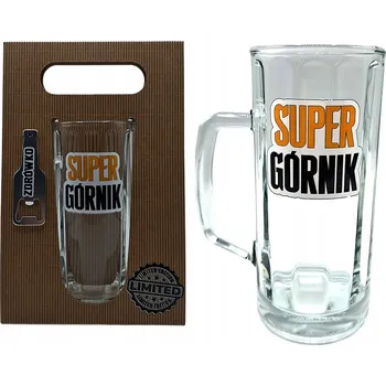 Sklenice Dárek ke Dni horníků - Skleněný Pivní Sklenice - OTEVÍRAČ SUPER MINION